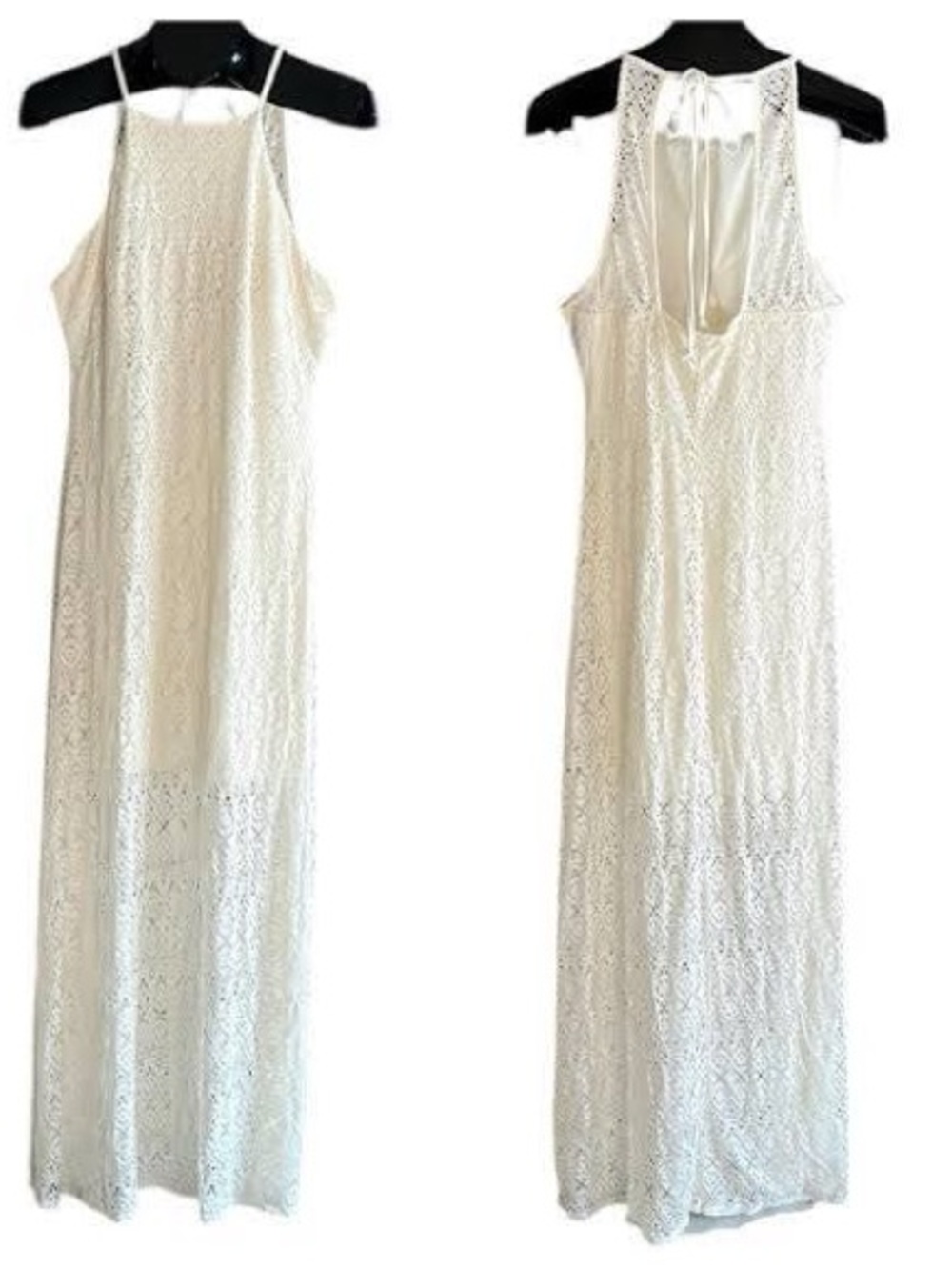 Bisou Bisou Off White Maxi Illusion Dress | Size 14